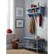 Alaterre Furniture Country Cottage Coat Hooks and Bench Set, Blue Antique Finish ACCA0304BA - alternate 9